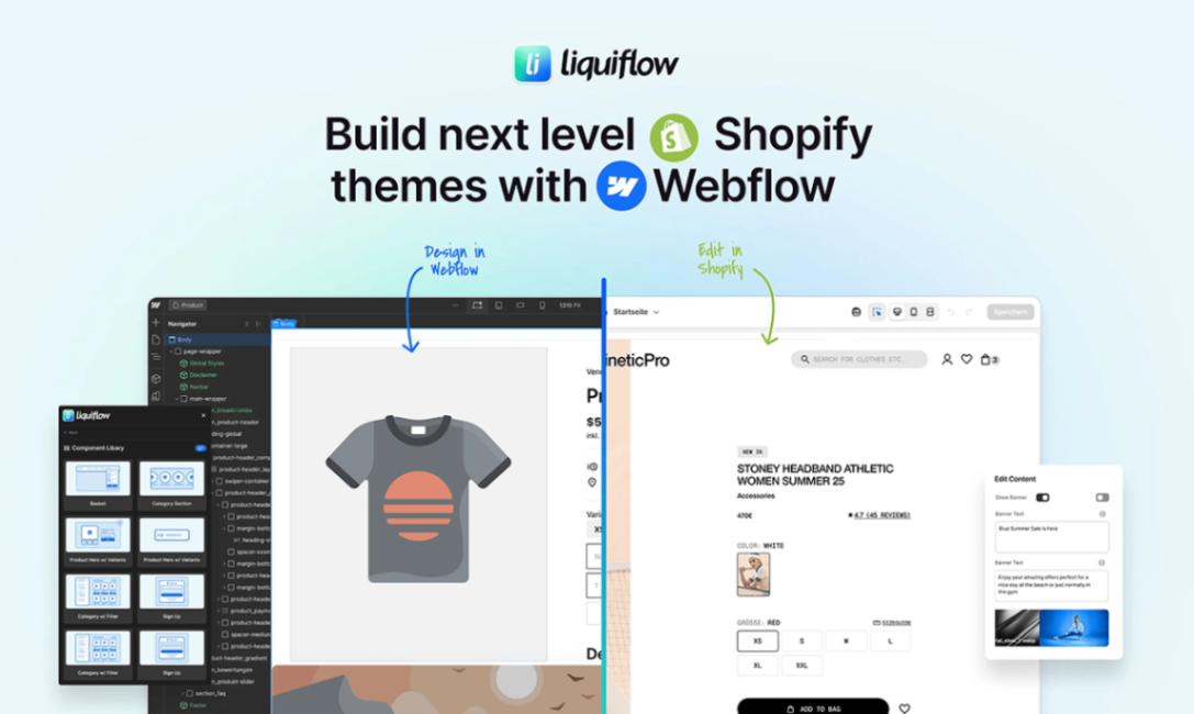Liquiflow screenshot and logo